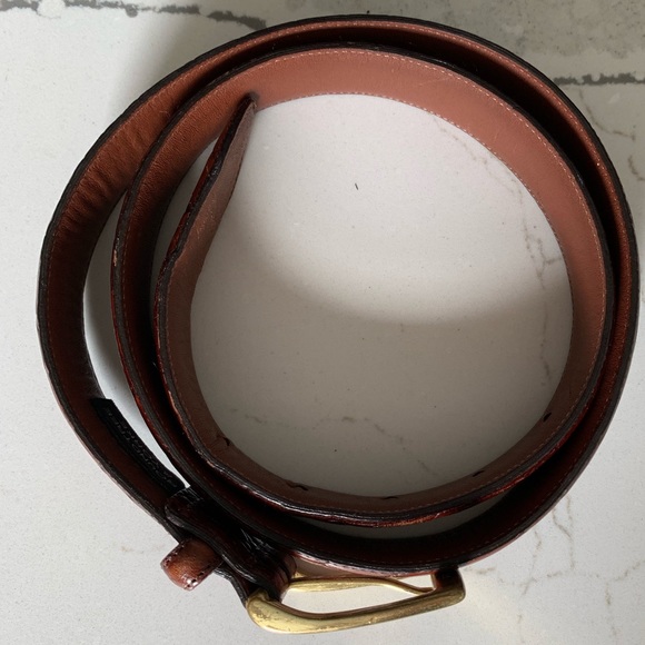 Roundtree & Yorke Italian Calfskin Leather Belt 34 - Picture 5 of 7